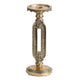 Candle Holder | Antique Gold Tabletop Accent | 11" Classic Keyhole Stem