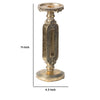 Candle Holder | Antique Gold Tabletop Accent | 11" Classic Keyhole Stem