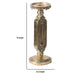 Candle Holder | Antique Gold Tabletop Accent | 11" Classic Keyhole Stem
