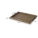 Liy 24" Decorative Serving Tray | Beaded Fir Wood Frame | Metal Handles