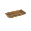 Mepo Display Serving Accent Tray | 16" Warm Natural Brown Teak Wood