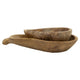 Decorative Accent Gourd Shaped Bowl Set of 2 | Natural Brown Teak Wood