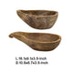Decorative Accent Gourd Shaped Bowl Set of 2 | Natural Brown Teak Wood
