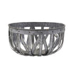 Decorative Accent Storage Baskets Set of 3 | Intricate Gray Open Iron