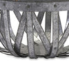 Decorative Accent Storage Baskets Set of 3 | Intricate Gray Open Iron