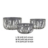 Decorative Accent Storage Baskets Set of 3 | Intricate Gray Open Iron