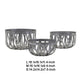 Decorative Accent Storage Baskets Set of 3 | Intricate Gray Open Iron