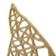 Leaf Tabletop Decor Sculpture | 16" Gold Metal on White Marble Base
