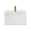 Decorative Storage Box | Gold Brass Handle | 7" Luxe White Marble