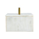 Decorative Storage Box | Gold Brass Handle | 7" Luxe White Marble