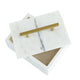 Decorative Storage Box | Gold Brass Handle | 7" Luxe White Marble