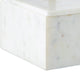 Decorative Storage Box | Gold Brass Handle | 7" Luxe White Marble
