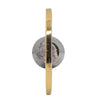 Decorative Ring Sculpture | Purple Amethyst Stone | 12" Gold Black