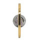 Decorative Ring Sculpture | Purple Amethyst Stone | 12" Gold Black