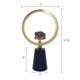 Decorative Ring Sculpture | Purple Amethyst Stone | 12" Gold Black