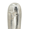Decorative Face Sculpture | 13" Silver | Contemporary White Marble
