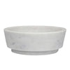 Decorative Accessory Bowl with Raised Edges | 7" Round | White Marble