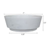 Decorative Accessory Bowl with Raised Edges | 7" Round | White Marble