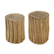 Display Accent Table Set of 2 | Natural Carved Brown Teak Root Stump