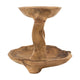 Rustic 2 Tier Decorative Tray | 12" Live Edges | Natural Teak Root Wood