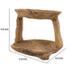Rustic 2 Tier Decorative Tray | 12" Live Edges | Natural Teak Root Wood