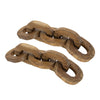 Intertwined Wood Chain Decor Sculpture Set of 2 | Natural Brown Teak Root