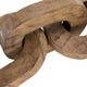 Intertwined Wood Chain Decor Sculpture Set of 2 | Natural Brown Teak Root