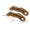 Intertwined Wood Chain Decor Sculpture Set of 2 | Natural Brown Teak Root