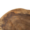 Wood Decorative Footed Trays Set of 2 | Sculpted Natural Brown Teak Root