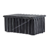 Decorative Storage Box with Lid | 7" Fluted Carvings | Black Marble