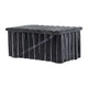 Decorative Storage Box with Lid | 7" Fluted Carvings | Black Marble