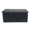 Decorative Storage Box with Lid | 7" Fluted Carvings | Black Marble