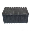 Decorative Storage Box with Lid | 7" Fluted Carvings | Black Marble
