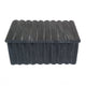 Decorative Storage Box with Lid | 7" Fluted Carvings | Black Marble