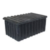 Decorative Storage Box with Lid | 7" Fluted Carvings | Black Marble