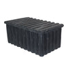 Decorative Storage Box with Lid | 7" Fluted Carvings | Black Marble