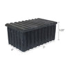 Decorative Storage Box with Lid | 7" Fluted Carvings | Black Marble
