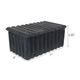 Decorative Storage Box with Lid | 7" Fluted Carvings | Black Marble