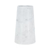 2 in 1 Tapered Candle Holder Flower Vase | 7" Modern White Marble
