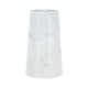 2 in 1 Tapered Candle Holder Flower Vase | 7" Modern White Marble