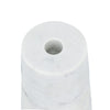 2 in 1 Tapered Candle Holder Flower Vase | 7" Modern White Marble
