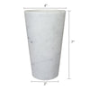 2 in 1 Tapered Candle Holder Flower Vase | 7" Modern White Marble