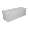 Decorative Tray with Tall Raised Edges | 15" Rectangular White Marble