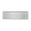 Decorative Tray with Tall Raised Edges | 15" Rectangular White Marble