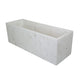 Decorative Tray with Tall Raised Edges | 15" Rectangular White Marble