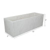 Decorative Tray with Tall Raised Edges | 15" Rectangular White Marble