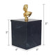 Jemi Decorative Jewellery Box | Gold Bust Accent | 8" Black Marble