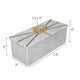 Decorative Storage Box with Gold Amethyst Handle | 8" White Marble