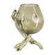 Dyna Decorative Candle Holder | Branch Style Base | Aluminum | Gold Glass 10"