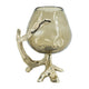 Dyna Decorative Candle Holder | Branch Style Base | Aluminum | Gold Glass 10"